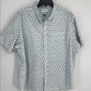 Old Navy Teal and Aqua blue button up